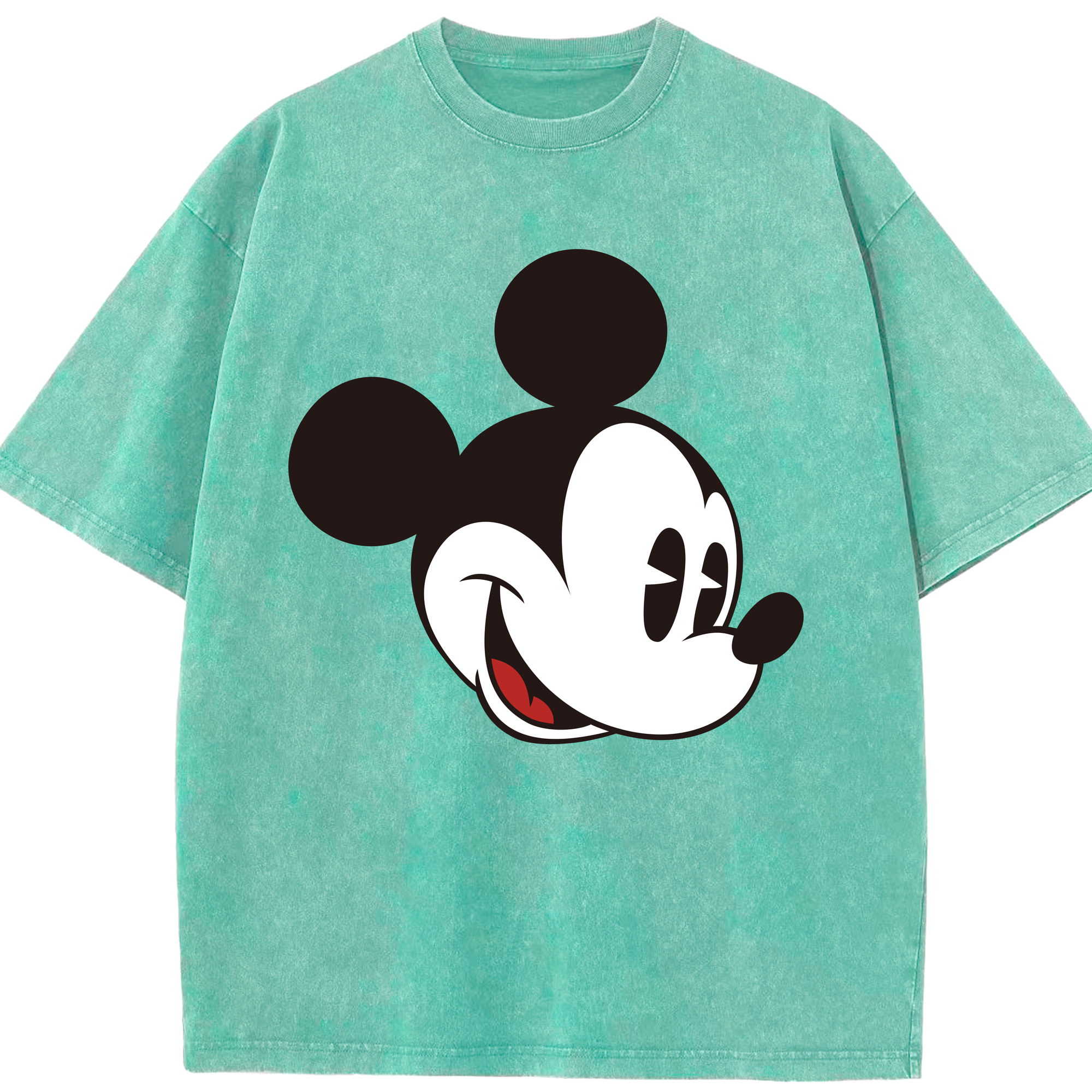 （画像用） ミッキーマウス Mickey Mouse 綿100% ヴィンテージ風 半袖Tシャツ（フロントプリント）